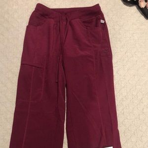 Comfy, maroon scrub bottoms